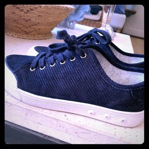 Rag and Bone navy, corduroy sneakers. 38.5